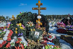 Ukrainoje nukautų rusų samdinių kapai Rusijoje