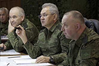 Sergejus Šoigu ir Rusijos generolai