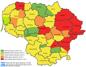 Miškų gaisringumo padėtis Lietuvoje