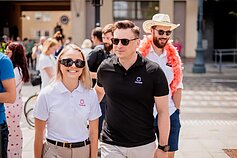 Шествие «Vilnius Pride» 2023 года на проспекте Гядиминаса. Валдас Бенкунскас