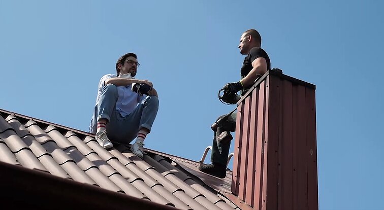 Laidos vedėjas Aurelijus Bezekavičius ir Tadas Lagunovičius