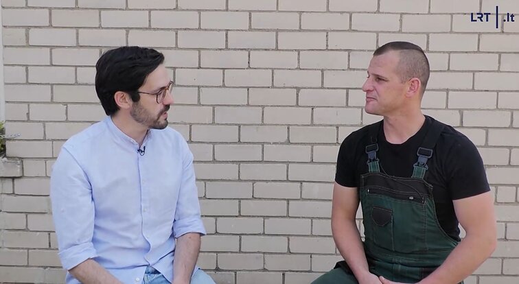 Laidos vedėjas Aurelijus Bezekavičius ir Tadas Lagunovičius