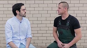 Laidos vedėjas A. Bezekavičius ir T. Lagunovičius