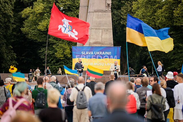 mitingas „Ukrainai narystę NATO be jokių išlygų“ mitingas „Ukrainai narystę NATO be jokių išlygų“