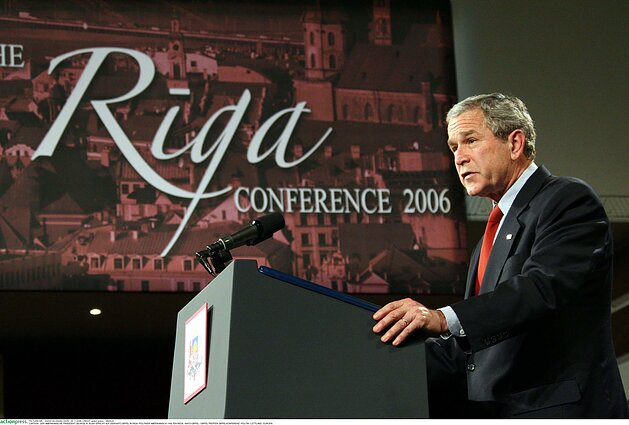 US president George W. Bush at Riga NATO Summit  