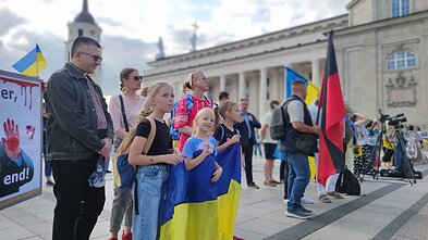 Мітинг на підтримку України перед самітом НАТО у Вільнюсі