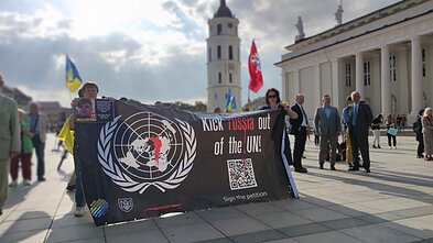 Мітинг на підтримку України перед самітом НАТО у Вільнюсі