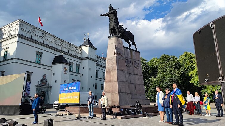 Мітинг на підтримку України перед самітом НАТО у Вільнюсі