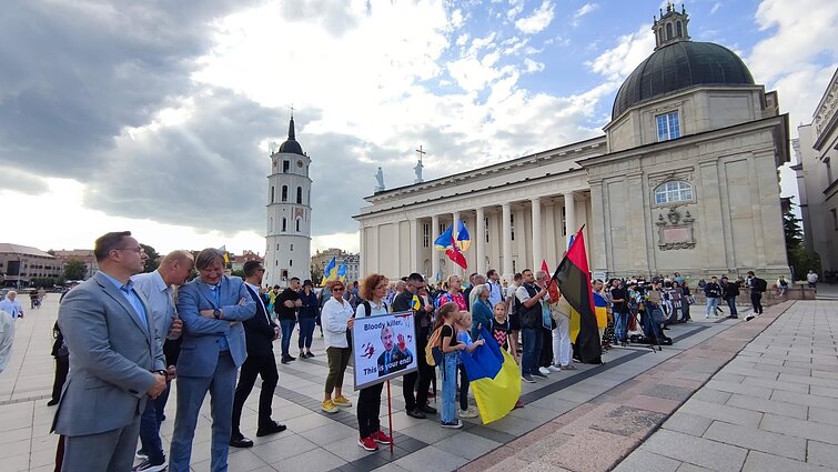 Мітинг на підтримку України перед самітом НАТО у Вільнюсі