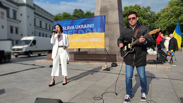 Мітинг на підтримку України перед самітом НАТО у Вільнюсі
