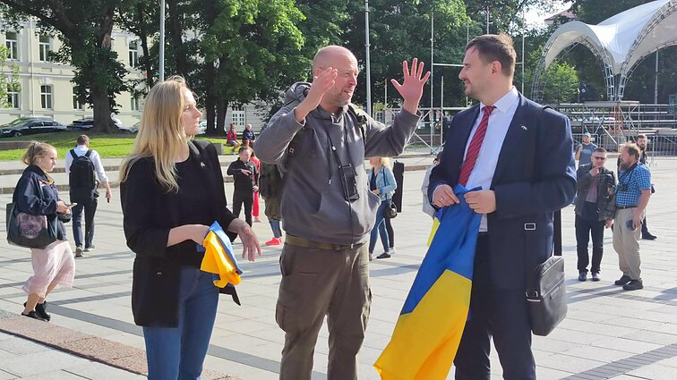 Мітинг на підтримку України перед самітом НАТО у Вільнюсі