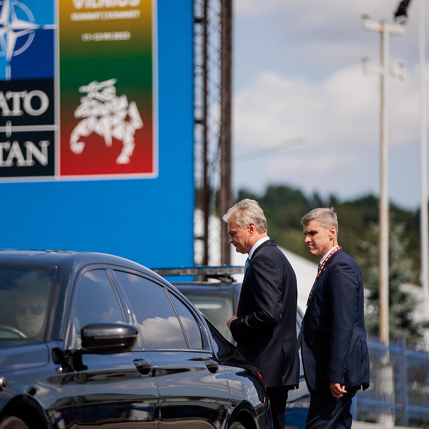 E. Blažio / LRT nuotr., Prezidentas Gitanas Nausėda apsilankė „Litexpo“ prieš NATO viršūnių susitikimą