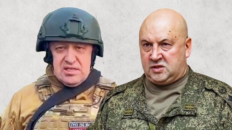 Евгений Пригожин и Сергей Суровикин