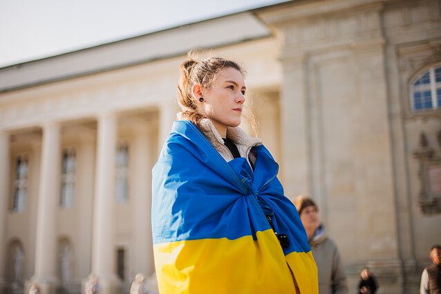 Ukrainos vėliava. Asociatyvi nuotrauka 