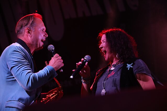 Festivalio „Bliuzo naktys“ akimirka - scenoje dainininkė Arina