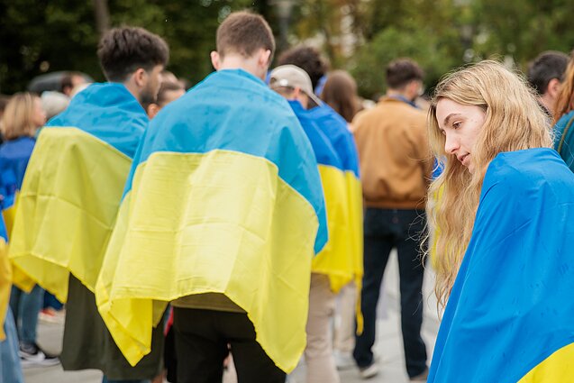 Vilniuje vyko mitingas paremti Ukrainos narystę NATO Vilniuje vyko mitingas paremti Ukrainos narystę NATO