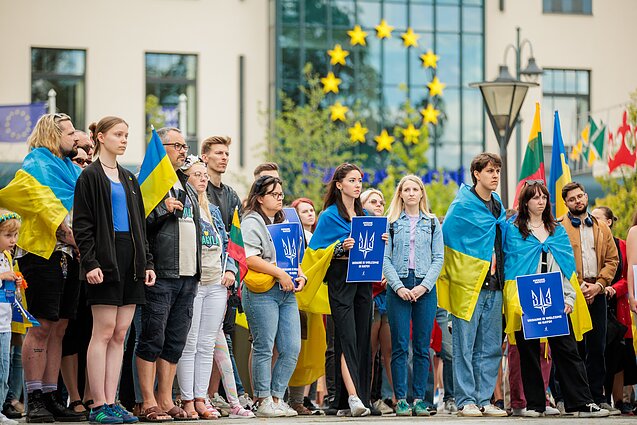 В Вильнюсе прошел митинг в поддержку заявки Украины на членство в НАТО 