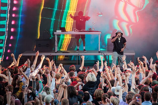 Denzelio Curry koncerto akimirka