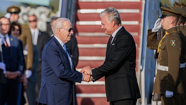 JAV prezidento Joe Bideno atvykimas į NATO viršūnių susitikimą Vilniuje