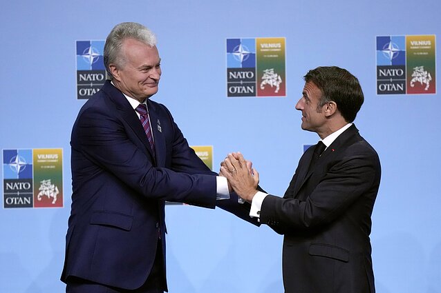 Gitanas Nausėda and French President Emmanuel Macron Gitanas Nausėda and French President Emmanuel Macron