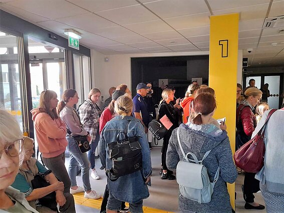 Laukiančiųjų eilės Klaipėdos vaikų ligoninės konsultacinėje poliklinikoje