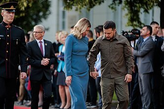 Olena Zelenska, Volodymyras Zelenskis iškilmingame priėmime prezidentūroje