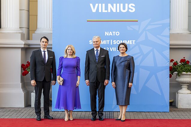 Slovakijos prezidentė Zuzana Čaputova, Jurajus Rizmanas, Gitanas Nausėda, Diana Nausėdienė