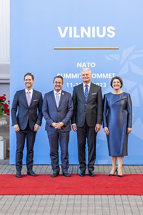 Gauthieras Destenay, Liuksemburgo premjeras Xavieras Bettel,  Gitanas Nausėda, Diana Nausėdienė