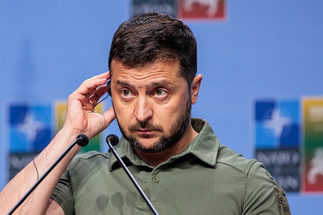 Jenso Stoltenbergo ir Volodymyro Zelenskio spaudos konferencija NATO viršūnių susitikimo metu Jenso Stoltenbergo ir Volodymyro Zelenskio spaudos konferencija NATO viršūnių susitikimo metu