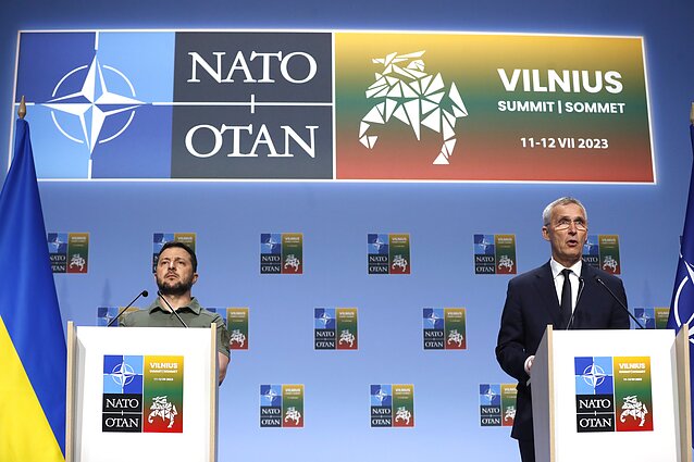 Zelenskis: kovojame ir suprantame, kad Ukraina negali tapti NATO nare tol, kol mūsų šalyje vyksta karas