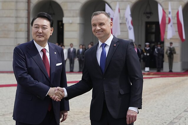 Prezydent Korei Południowej Yoon Suk-yeol i Prezydent RP Andrzej Duda Prezydent Korei Południowej Yoon Suk-yeol i Prezydent RP Andrzej Duda