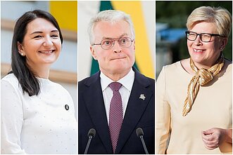 A. Landsbergienė, G. Nausėda and I. Šimonytė