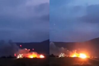 Pranešta apie smūgi poligonui Kryme