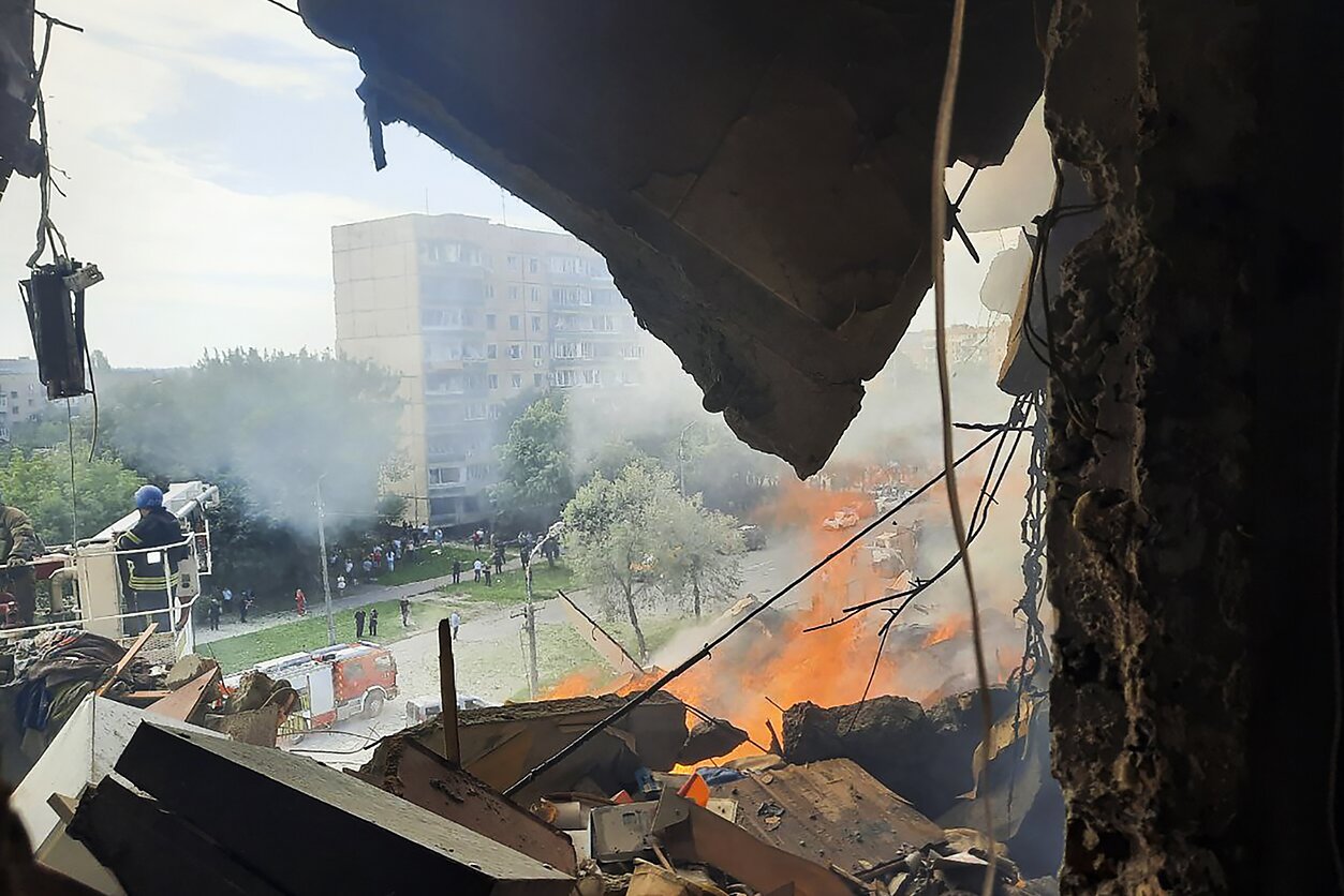 Rusijos balistinių raketų smūgis kryvyj Ryhui