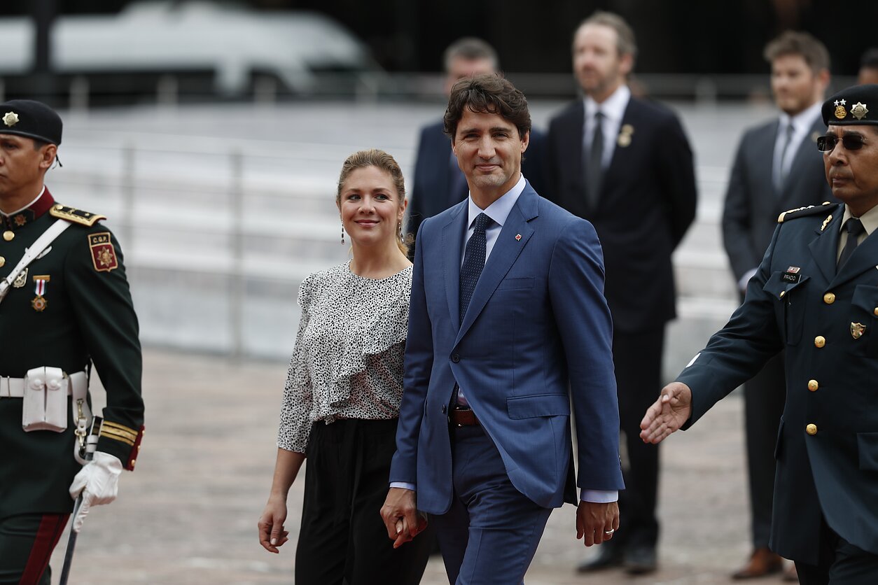 Sophie Gregoire-Trudeau ir Justinas Trudeau Sophie Gregoire-Trudeau ir Justinas Trudeau