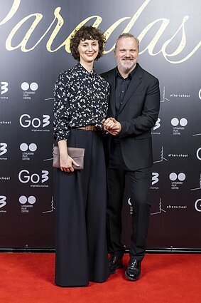 Giedrius Savickas su žmona Agata Šilobrit