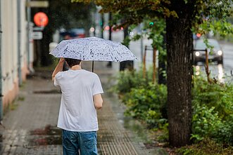 Lietus pirmadienį nuplovė Vilnių