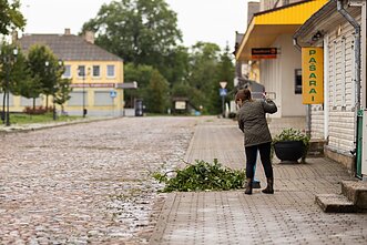 Žagarė, a town in Lithuania's northern Joniškis District, after a storm.