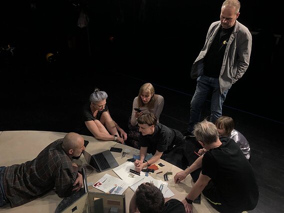 Spektaklio „Ruletė“ repeticija