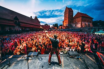 Vaido Baumilos koncerto Trakuose akimirka
