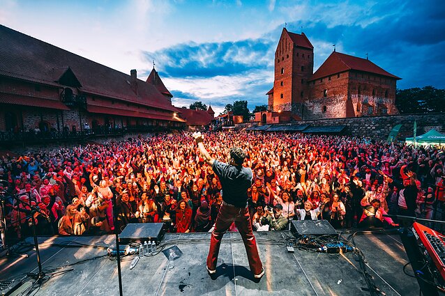 Vaido Baumilos koncerto Trakuose akimirka