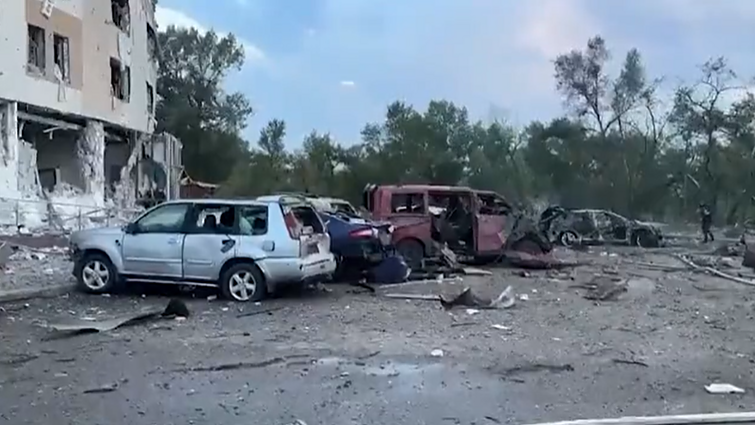 Rusijos karas prieš Ukraina. Raketos ataka prieš Zaporižią