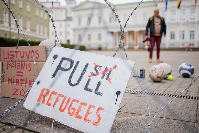Protestas prieš pabėgėlių ir kitų migrantų išstūmimų legalizavimą Lietuvoje