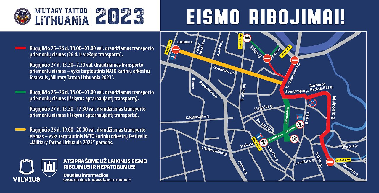 Eismo ribojimai Vilniuje