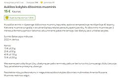Pardavinėjamos džiovintų musmirių kepurėlės