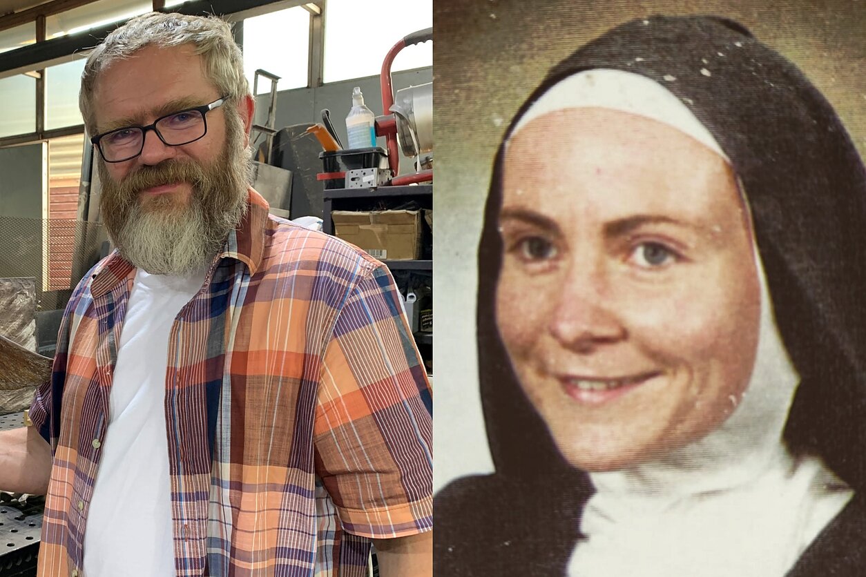 S. Čepė ir jo žmona vienuolyno laikais – sesuo Marija Gabrielė  