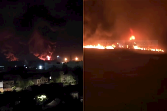 Rusijos karas prieš Ukrainą. Bepiločiais atakuotas Pskovo oro uostas