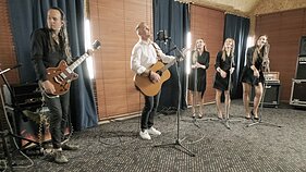 Giedriaus Leškevičiaus dainos įrašo akimirka