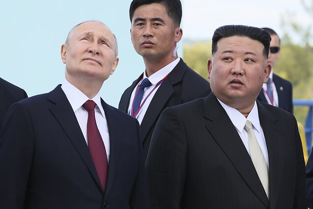 Vladimiras Putinas ir Kim Jong Unas