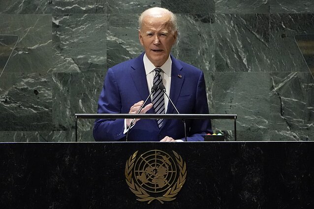 Bidenas JT Asamblėjoje: jei leisite Ukrainai būti sudraskytai, ar tikrai galite užtikrinti ir savo šalies saugumą?